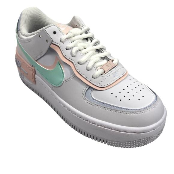 Nike Air Force 1 Shadow White Mint Pink Sneakers New In Box Size 6.5 W - Picture 1 of 6